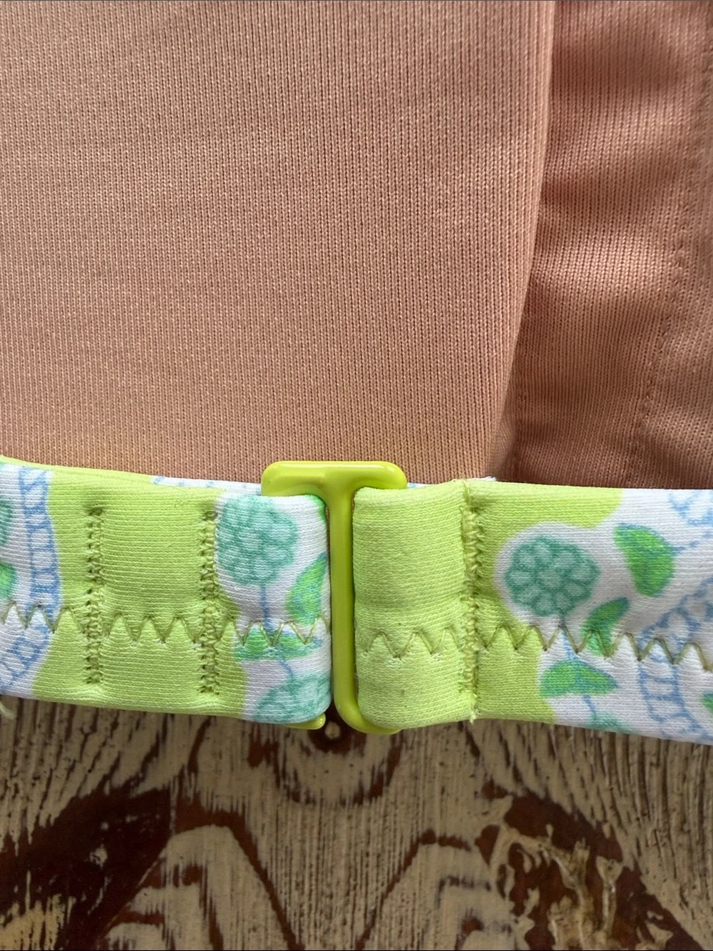 J. Crew Women’s Lime Green Paisley Swim Bikini Top